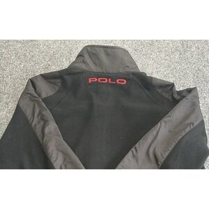 Polo Golf Ralph Lauren Full Zip Jacket Large Long Sleeve Fleece Black/Black Tone